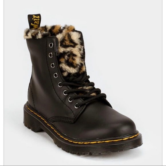 Dr. Martens Shoes - Dr martens Serena leopard fur boots 10 new